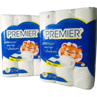 ราคา กระดาษชำระม้วนน้องเสือเยื่อกระดาษบริสุทธิ์ พรีเมียร์ 2 ชั้น 24 ม้วน 14 เมตร Premier Fish Deluxe Toilet Roll 24Rolls 2Ply 100 Pulp 17 metes (21644634743)