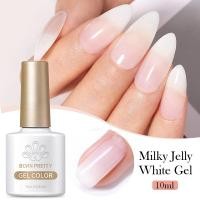 ราคา ยาทาเล็บสีขาวขุ่นเจลลี่หลากสีสำหรับเจลยูวีเล็บ10มล แวววาวแวววาวเสื้อโค้ทแวววาวเคลือบเล็บเจลบำรุงรอบดวงตาแมวชุดสมบูรณ์ (21238473254)