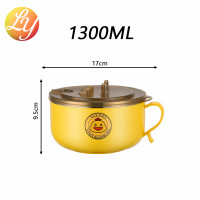 ราคา ชามมาม่า พร้อมหูจับ ฝาปิด ชามสแตนเลส กันความร้อน ชามมาม่า ชามมีฝาปิด ถ้วยข้าว ลายเป็ด ถ้วยใส่อาหาร (20977563045)