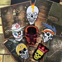 ราคา เซทโปรโมชั่น 6 ชิ้น ตัวรีดเซทกะโหลกไบค์เกอร์ ตัวรีดติดเสื้อ อาร์มรีด อาร์มปัก ตกแต่งเสื้อผ้า หมวก กระเป๋า แจ๊คเก็ตยีนส์ Rock Embroidered Iron on Patch (17550966962)