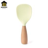 ราคา Marino ทัพพีตักข้าว ทัพพีซิลิโคน ตั้งได้ ด้ามจับไม้ No Y1937 (21692865437)