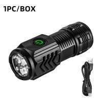 ราคา ไฟฉายที่มีประสิทธิภาพสูงแบบ3คอร์ LED ขนาดเล็กไฟฉายกล USB ชาร์จไฟได้ไฟฉาย LED พร้อมโคมไฟแม่เหล็ก (21431133714)