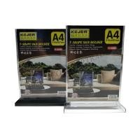 ราคา ป้ายอะคริลิค ป้ายพลาสติก ป้ายตั้งโต๊ะ ขนาดA4 A5 A6 รูปตัวT L Y แนวตั้ง นอน ฐานดำ ขาว โชว์สินค้าหน้าร้านสวยงาม โดดเด่น (4001348098)