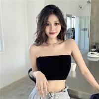 ราคา สินค้าในไทย สายเดียวเกาะอก ถอดสายได้ ฟองน้ำในตัว แฟชั่นผู้หญิง ใส่ได้ 40 68โล (15676028271)