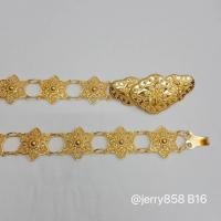 ราคา เข็มขัดชุบทอง เข็มขัดล้านนา เข็มขัดลายไทย สินค้าพร้อมส่งจากประเทศไทย (20691273629)