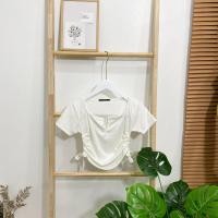 ราคา CHANIN STYLE เสื้อครอปคอวีรูดข้าง ผ้าร่องยืด ผ้าคอทตอน ทรงน่ารัก มีปลายทาง พร้อมส่ง รุ่นBabie (21383182403)