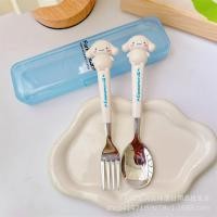 ราคา ชุดช้อนส้อม สเตนเลส ลายคิตตี้ คิตตี้ คุโรมิ น่ารัก ทนทาน สําหรับโรงเรียน สํานักงาน (21506363091)