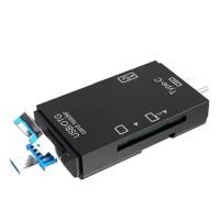 ราคา High speed transmission adapter USB flash drive C type Micro USB card reader OTG SD TF 6 in 1 card reader (21284936709)