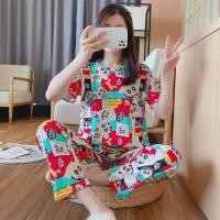 ราคา ส่งเร็วพิเศษ มาใหม่ ชุดนอน เสื้อแขนสั้น กางเกงขายาว คอตตอนผสมการ์ตูน ขนาดใหญ่ ผ้านิ่มมาก กระดุมหน้าคอปก อก42 ฟรีไซส์ DC (21612200828)