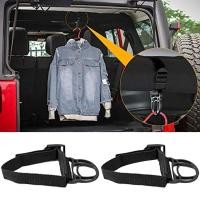 ราคา 2Pcs Roll Bar Coat Hanger Clothes Hook for Jeep Wrangler CJ YJ TJ LJ JK JKU JL JLU JT Sports Sahara Freedom Rubicon and Unlimited (19458746846)