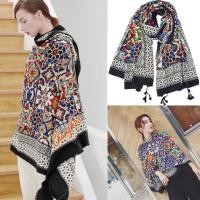 ราคา ผ้าพันคอ ผ้าคลุมไหล่โบฮีเมียน ผ้าพันคอหญิง scarf shawl scarves ผ้าคลุมไหล่สไตล์โบฮีเมียน ผ้าหนา กันแดด กันลม (9988109132)