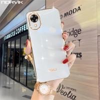 ราคา NORVIK ใหม่เคสใส่โทรศัพท์ชุบหรูหราสำหรับ OPPO A17k เลนส์กล้องเคสมือถือสีแมทกันกระแทกรวมทุกอย่างฝาหลัง N1 D3 (21054874145)