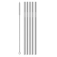ราคา Glass Stainless steel Straws Eco Friendly Reusable Drinking Straw for Smoothies Cocktails Bar Accessories Brushes (20654199653)