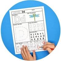 ราคา Prek โรงเรียนอนุบาลตัวอักษร 26 ตัวอักษร A to Z เขียนระบายสีเกมกิจกรรมแผ่นสมุดงานก่อนวัยเรียนเรียนภาษาอังกฤษบ้านสำหรับเด็ก (844616214)