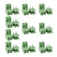 ราคา 10 pcs 5 08mm Pitch 2Pin Plug in Screw PCB Terminal Block Connector Right Angle (19537899312)