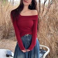 ราคา เปิดไหล่ข้างเดียวเก๋มาก ปาดไหล่เฉียงเก๋ๆ สุดน่ารัก สีพื้น (21386844009)