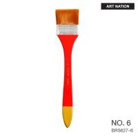 ราคา แปรงทาสีขนทองด้ามแดง ด้ามยาวพิเศษ ART NATION BR5627 เบอร์ 2 3 4 5 6 แปรงวาดรูป แปรงระบายสี พู่กัน Paint Brush (16946782571)