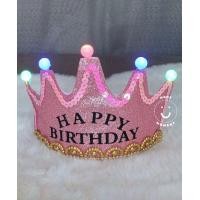 ราคา มงกุฎมีไฟ มงกุฎวันเกิด มงกุฎเจ้าหญิง มงกุฎhappy birthday มี 4 สี ผ้ามีกริตเตอร์ (8844712374)