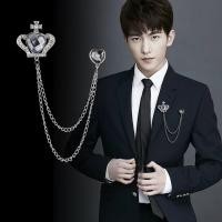 ราคา ชุดสูททักซิโด้มีโซ่พร้อม Lencana Pin หมุดเข็มกลัดของผู้ชายชุดสูททักซิโด้ 50สไตล์ให้เลือก1ชิ้น (7698125535)