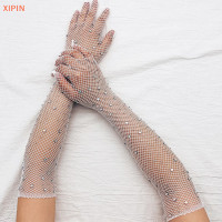 ราคา QN ถุงมือตาข่ายยาวสีดำสีขาวสีแดงพร้อมตาข่ายสำหรับผู้หญิงถุงมือตาข่ายจับปลาแบบกลวงสำหรับใส่นิ้วถุงมือตาข่ายคอสเพลย์แฟนซี (21111923645)