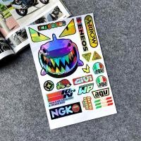 ราคา สติกเกอร์ไวนิลแต่งเล็บสติกเกอร์ติดท้ายรถมอเตอร์ไซค์แบบสามกล่องดัดแปลงหมวกกันน็อคสติ๊กเกอร์ตกแต่งไฟฟ้าสำหรับ YAMAHA HONDA SUZUKI (21689914016)