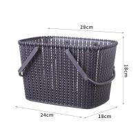 ราคา ตะกร้า ทรงสี่เหลี่ยม แบบมีหูหิ้ว ตะกร้าเก็บของ ตะกร้าอาบน้ำ ตะกร้าเก็บอุปกรณ์ ตะกร้าใส่ขวด ตะกร้าผ้า มีรูระบายน้ำ (21331405325)