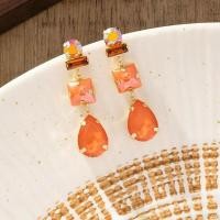 ราคา ต่างหูรูปหยดน้ำหินคริสตัล AB สีชมพูสำหรับผู้หญิงต่างหูหินแก้วทรงหยดน้ำสี่เหลี่ยมยาวสำหรับผู้หญิงเครื่องประดับ Anting berlian imitasi (21567443016)