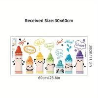 ราคา ปากกาหลากสีน่ารักลายการ์ตูนสติ๊กเกอร์ติดผนังกราฟฟิตีภาษาอังกฤษถอดออกได้สำหรับห้องนอนห้องนั่งเล่นสติกเกอร์ติดผนังตกแต่งสถานที่เลี้ยงเด็ก (21575557434)