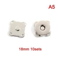 ราคา TANG 10ชุดปุ่มแม่เหล็กกระเป๋าแม่เหล็กดูดซับแบบอัตโนมัติหัวเข็มขัดเม็ดกระดุมโลหะ (9709782024)