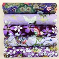 ราคา 5ชิ้นผ้ากี่เพ้าผ้าฝ้าย100 สีม่วงลายพิมพ์ DIY ตุ๊กตาทำมือเสื้อผ้าผ้านวมกระเป๋าสิ่งทอที่บ้าน (21431282403)