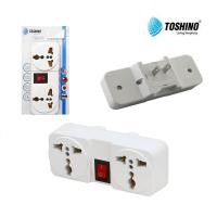 ราคา ปลั๊กแปลง 2 ขา แบน Toshino TW 2 ปลั๊ก 2 ช่อง 1 สวิตซ์ (3459534287)
