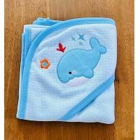 ราคา ผ้าห่อตัวเด็ก ผ้าแซนวิช หัวหมวกปัก ขนาด 30x32 นิ้ว (21261539555)