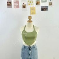 ราคา เสื้อถักไหมพรม สายเดี่ยวโชว์หลัง ผูกคอผูกหลัง เล่นน้ำสงกรานต์ เที่ยวทะเล ทรูพีช แซบๆ ZZSLBSU (21562794577)