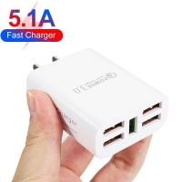 ราคา หัวชาร์จ Usb 4 Port 3USB 3 1A 1PD Type c Fast Charge Adapter ชาร์จได้ 4 เครื่องพร้อมกัน ปลั๊กชาร์จไฟบ้าน หัวปลั๊กชาร์จเร็ว ลดราคาสุดๆ for Samsung Vivo Oppo Xiaomi Iphone MJ5 (21632533810)