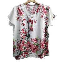 ราคา เสื้อลายดอกผ้าพริ้ว เสื้อผู้ใหญ่ เสื้อตอมกลมผ้าพริ้ว เสื้อลายดอกผ้าสปัน (7995676474)
