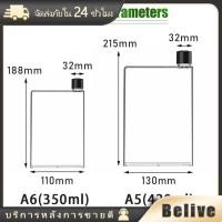 ราคา ขวดน้ําดื่ม แบบพกพา สีใส ขวดน้ําแบน 420 350ML (21268377366)