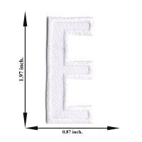 ราคา ตัดรีด ตัวรีดติดเสื้อ อาร์มปัก ติดเสื้อปัก ปักเสื้อ DIYลาย อักษร E สีขาว มีบริการเก็บเงินปลายทาง (6187620737)