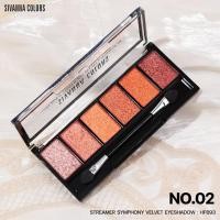 ราคา ซีเวนน่า อายแชโดว์เนื้อครีม อายแชโดว์ พาเลท 6 สี ชิมเมอร์ ติดทน HF693 Sivanna Colors Streamer Symphony Velvet Eyeshadow (16140015118)
