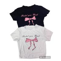 ราคา เสื้อครอปแขนสั้น ผ้าเรย่อน (21595763959)