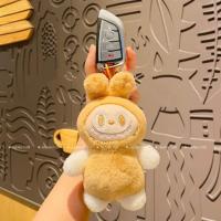 ราคา พร้อมส่งจากไทย พวงกุญแจ ลาบูบู้ labubu ตุ๊กตา ขนนิ่ม น่ารัก สุดฮิต เกาหลี มี 2 สี (21683640871)