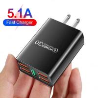 ราคา หัวชาร์จ Usb 4 Port 3USB 3 1A 1PD Type c Fast Charge Adapter ชาร์จได้ 4 เครื่องพร้อมกัน ปลั๊กชาร์จไฟบ้าน หัวปลั๊กชาร์จเร็ว ลดราคาสุดๆ for Samsung Vivo Oppo Xiaomi Iphone MJ5 (21632533811)