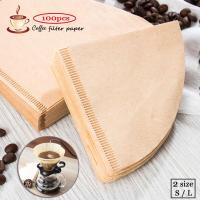 ราคา 100 ที่กรองกาแฟ ชิ้นกระดาษกรอง เครื่องกรองความเร็วกระดาษกรอง ชิ้นกระดาษกรองกาแฟสำหรับกาแฟกาแฟมือกรองหยด 2 4 ถ้วย กระดาษกรอง Coffee Paper Filter (3661386161)