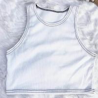 ราคา เสื้อครอป แขนกุด ตัดขอบ สีพื้น พาสเทล Diana D018 (21754994231)