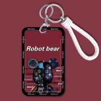 ราคา ซองใส่บัตร สายคล้องบัตร ที่ใส่บัตร สายคล้องโทรศัพท์ สายคล้องคอ ที่ใส่บัตร พร้อมพวงกุญแจ ลายการ์ตูน Bearbrick KAWS cardholder (18560067711)