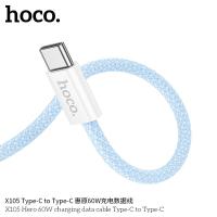 ราคา ใหม่ HOCO X105 สายชาร์จเร็ว Type C to Type C ความยาว1M Charging Data Cable 60W Fast Charge สายชาร์จ ชาร์จเร็ว (21724799114)