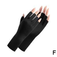 ราคา Womens sunscreen gloves riding driving ice silk sunscreen gloves Y1V2 gloves anti ultraviolet half finger (21379834243)