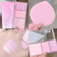 ราคา พาเลทปัดแก้ม3สีขาวคงทนเพื่อสวมใส่ง่ายผงที่ปัดแก้มสีขยายแรเงาเงาบลัชออนสีชมพูม่วง (19997831032)