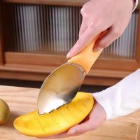 ราคา สแตนเลสมีดมะม่วงปอกเปลือกมะม่วงและช้อนตักผลไม้มีดเจาะปอกเปลือกอะโวคาโดแตงโมมะม่วง (21666478649)