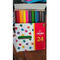 ราคา สีไม้คอลลีน ดินสอสีไม้คอลลีน สีคอลลีน 24สี colleen หัวเดียว colleen สีไม้คุณภาพดี สีไม้ราคาถูก 24สี (1926844878)