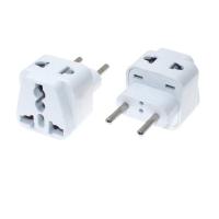 ราคา European Travel Adapter แปลง Universal เป็น EU Indonesia 2 Round Pins Plug Black white Power Wall Charger 10A 16A 250V (16943220918)